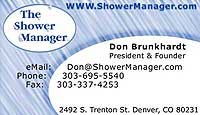 SHOWER MANAGER CARD DESIGN